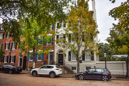 Alexandria, Virginia, USA - October 8, 2021: Exterior of the Fairfax-Moore House in Old Town Alexandriaのeditorial素材