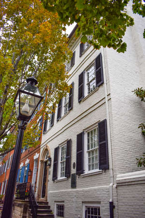 Alexandria, Virginia, USA - October 8, 2021: Exterior of the Fairfax-Moore House in Old Town Alexandriaのeditorial素材