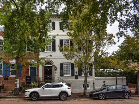 Alexandria, Virginia, USA - October 8, 2021: Exterior of the Fairfax-Moore House in Old Town Alexandriaのeditorial素材
