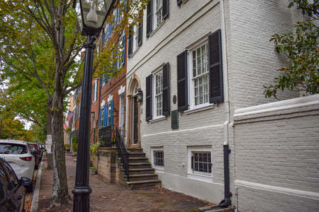 Alexandria, Virginia, USA - October 8, 2021: Exterior of the Fairfax-Moore House in Old Town Alexandriaのeditorial素材