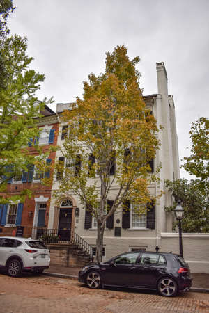 Alexandria, Virginia, USA - October 8, 2021: Exterior of the Fairfax-Moore House in Old Town Alexandriaのeditorial素材