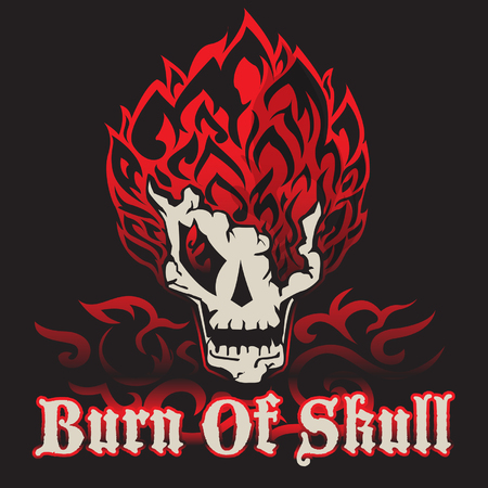 burn of skullのイラスト素材