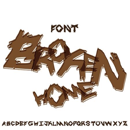font broken setのイラスト素材