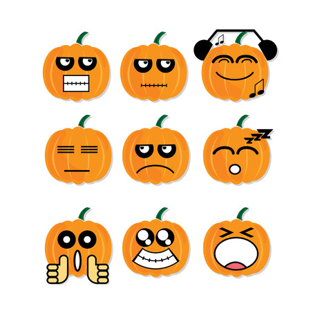 icon face pumpkinのイラスト素材