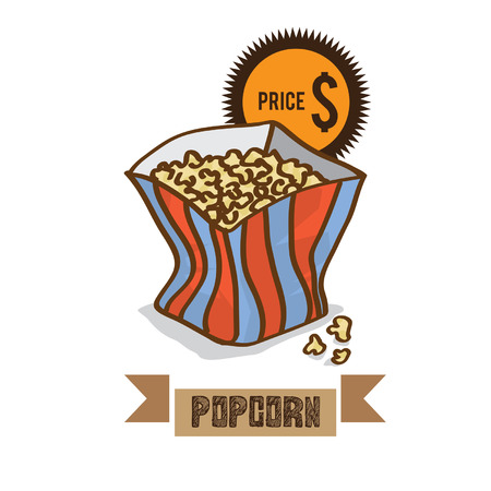 food popcornのイラスト素材