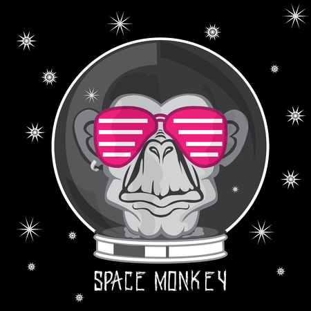 monkey space graphicのイラスト素材