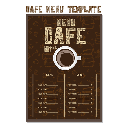 menu cafe template posterのイラスト素材