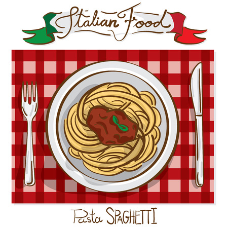 italian foods spaghetti drawing graphic design illustrate objectsのイラスト素材