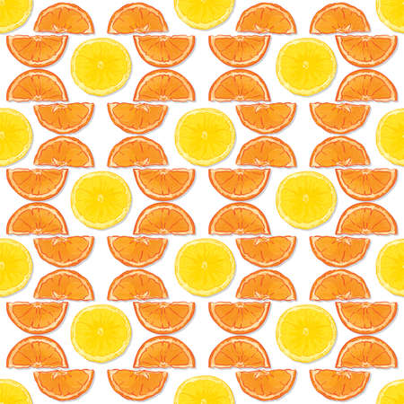 pattern fruit orange lemonのイラスト素材
