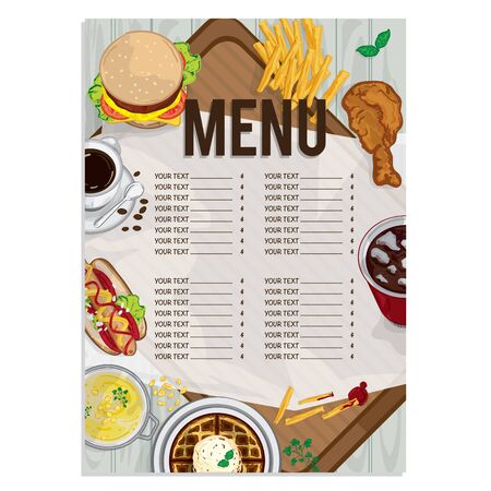 Menu template.のイラスト素材