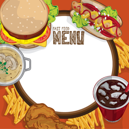 Menu food template backgroundのイラスト素材