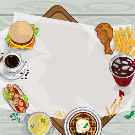 Menu food template backgroundのイラスト素材