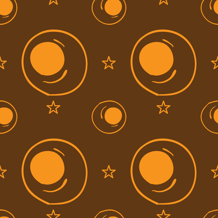 Pattern food fried egg starのイラスト素材