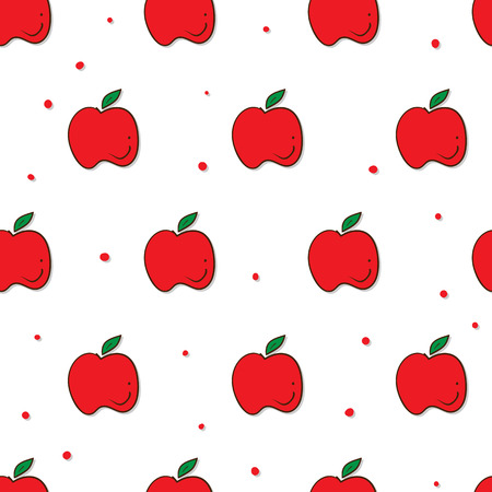 Pattern fruit apple, seamless background.のイラスト素材