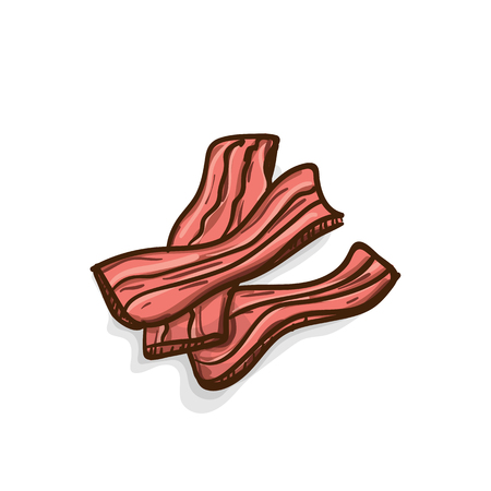 Bacon drawing graphic objectのイラスト素材