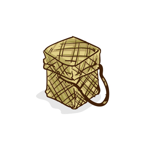 Sticky rice food drawing objectのイラスト素材