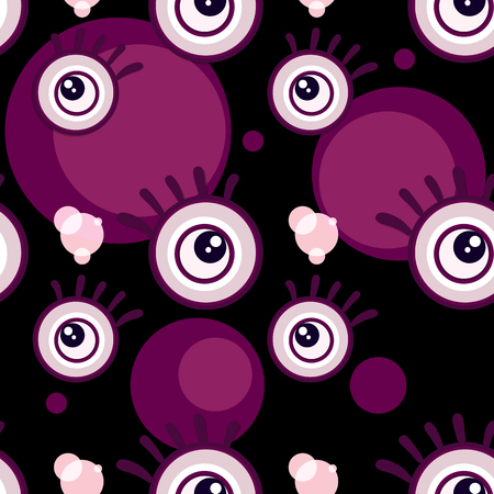 pattern eye graphic cartoon charactersのイラスト素材
