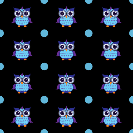 pattern owl graphic cartoon characterのイラスト素材