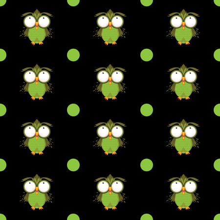 pattern owl graphic cartoon characterのイラスト素材