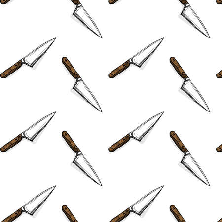 Knife hand drawing graphic.のイラスト素材