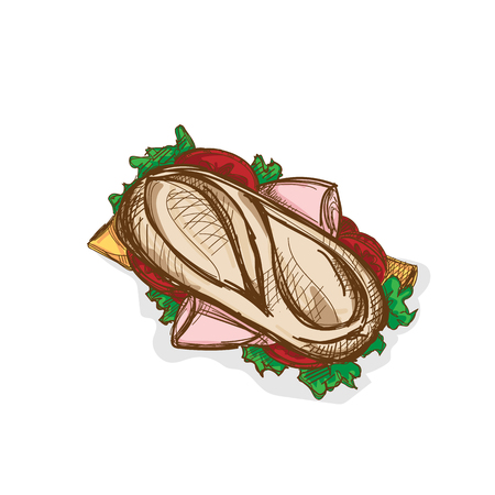 vegetable hand drawing graphic objectのイラスト素材