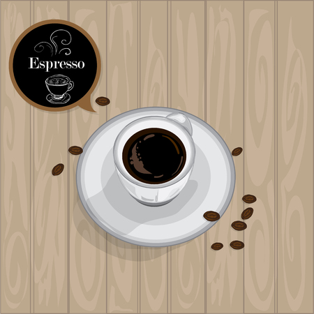 Coffee Espresso in a cup graphic design.のイラスト素材