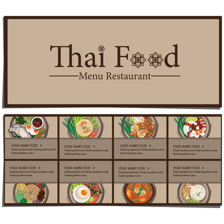 menu thai food design template graphicのイラスト素材