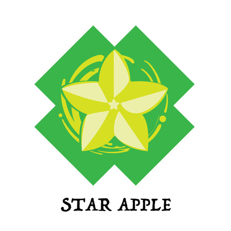 fruit star apple graphic element design key visual icon symbolのイラスト素材