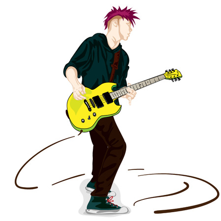 guitar man play music graphic objectのイラスト素材