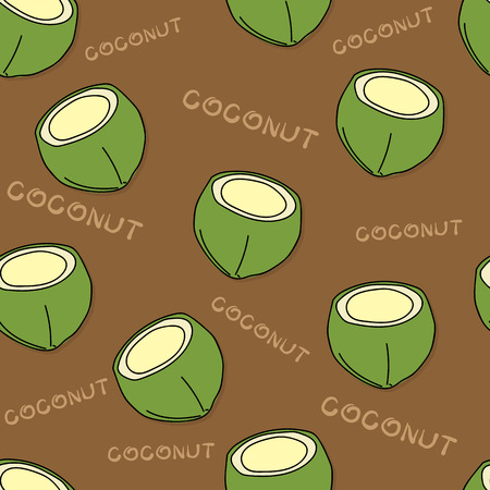 fruit pattern background graphic coconutのイラスト素材