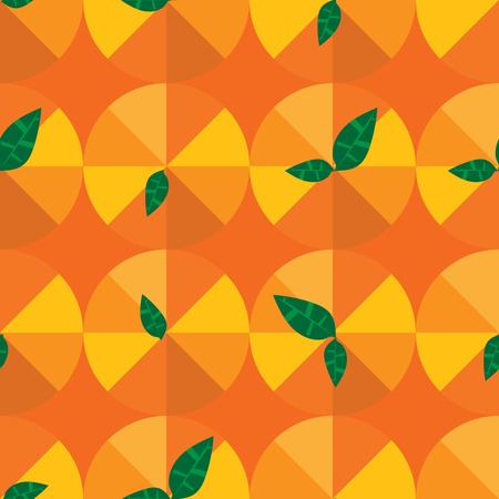 fruit pattern background graphic orangeのイラスト素材