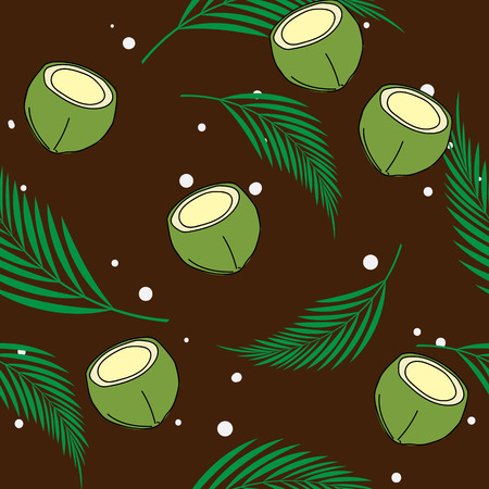fruit pattern background graphic coconutのイラスト素材