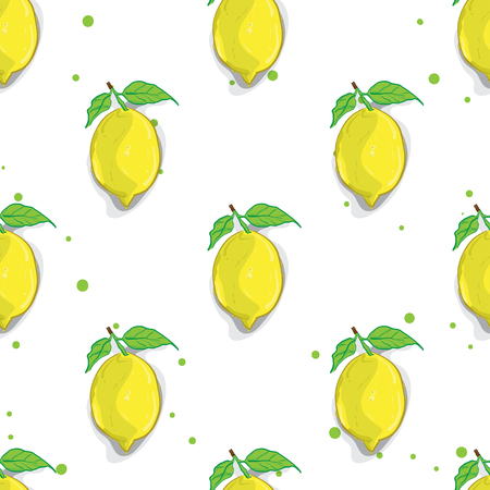 fruit pattern background graphic lemonのイラスト素材