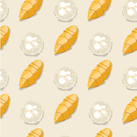 fruit pattern background graphic mangoのイラスト素材
