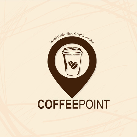 coffee shop cafe logo symbol sign graphic objectのイラスト素材