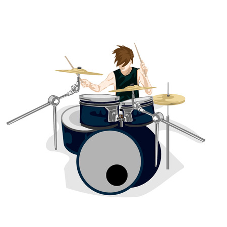 drummer music graphicのイラスト素材