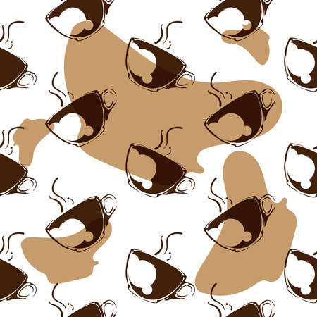 coffee pattern background graphicのイラスト素材