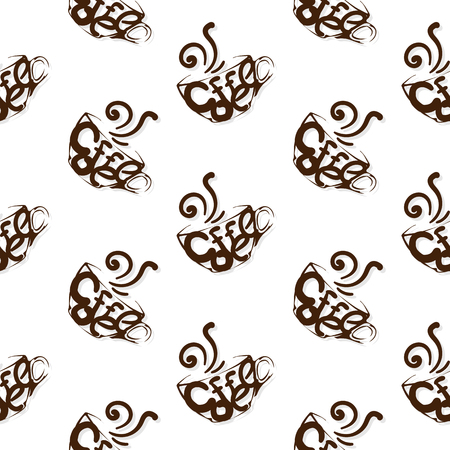 coffee pattern background graphicのイラスト素材