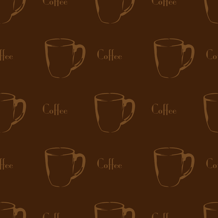 coffee pattern background graphicのイラスト素材