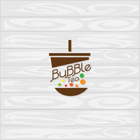 bubble tea logo icon graphic templateのイラスト素材
