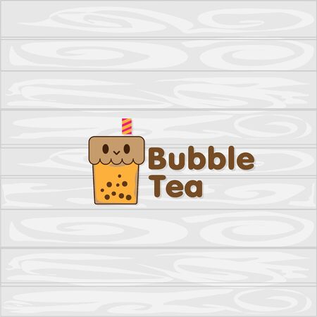 bubble tea logo icon graphic templateのイラスト素材
