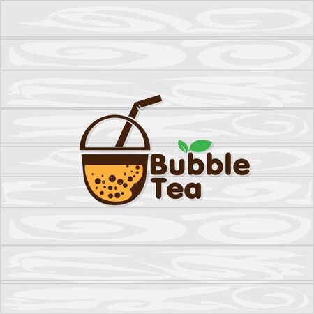 bubble tea logo icon graphic templateのイラスト素材