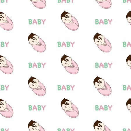 baby graphic pattern wallpaper objectのイラスト素材