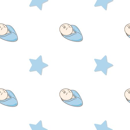 baby graphic pattern wallpaper objectのイラスト素材