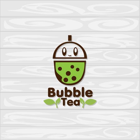 bubble tea icon graphic templateのイラスト素材