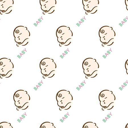 baby graphic pattern wallpaper objectのイラスト素材