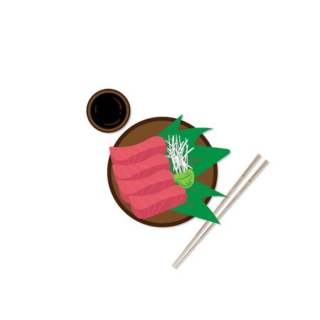 sushi sashimi japan food graphic object restaurantのイラスト素材