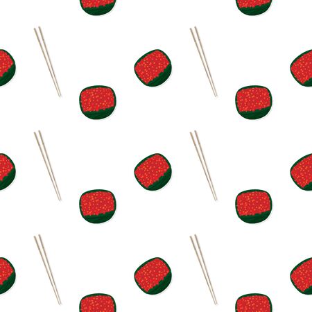 sushi sashimi japan food graphic object pattern backgroundのイラスト素材