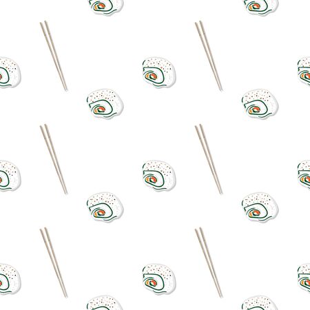 sushi sashimi japan food graphic object pattern backgroundのイラスト素材