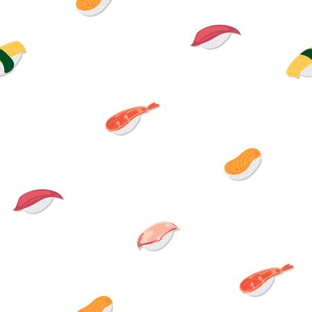 sushi sashimi japan food graphic object pattern backgroundのイラスト素材